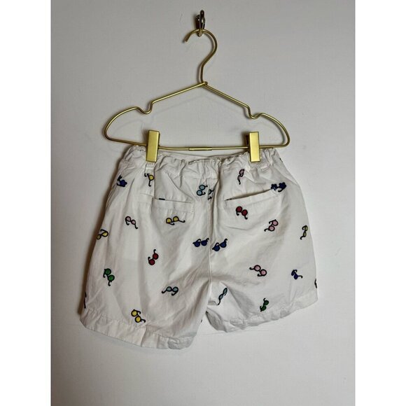 Hanna Andersson White Chino Embroidered Glasses  Shorts - Picture 5 of 9